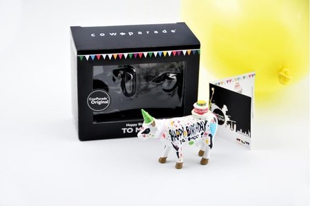 Cow Parade 46574 S Happy Birthday to Moo