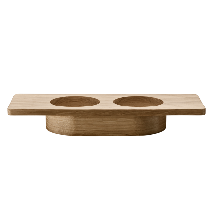 Georg Jensen Alfredo eikenhouten houder voor zout en peper