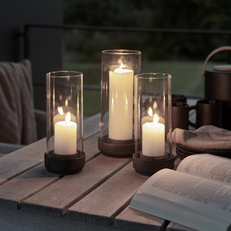 Stelton windlicht Hurricane klein 24,5 cm hoog Stelton windlicht Hurricane klein 24,5 cm hoog