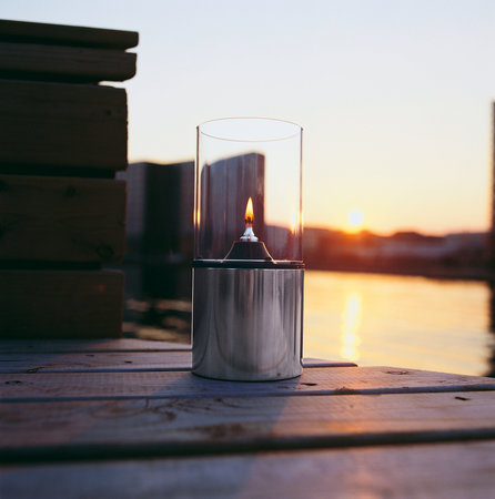 Stelton Olie lamp helder glas, model 1005 Stelton Olie lamp helder glas, model 1005