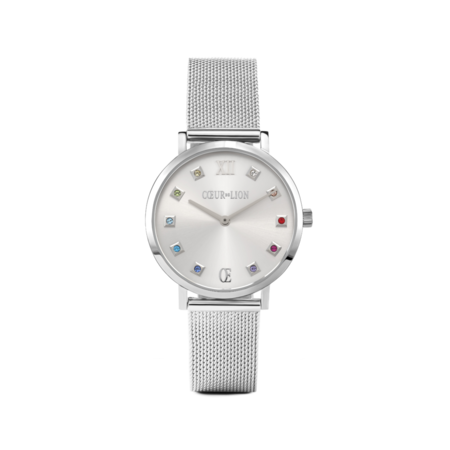 Coeur de Lion Horloge 7610/ /1717 Silver Sunray Milanese band