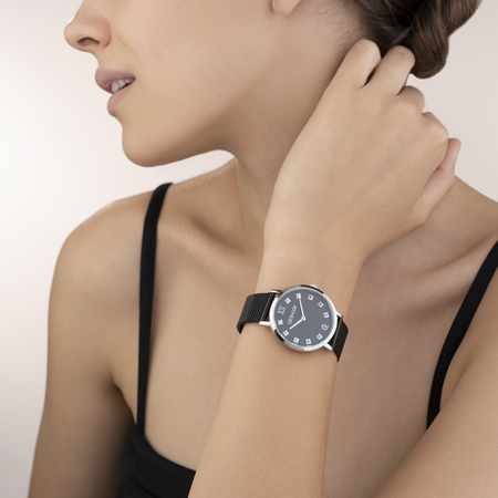 Coeur de Lion Horloge 7610/ /1313 Matt Black Milanese band