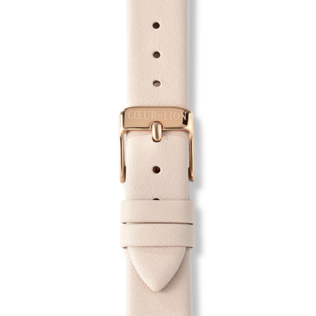 Coeur de Lion Horloge 7601/ /1036 Champagne Sunray Lederen band