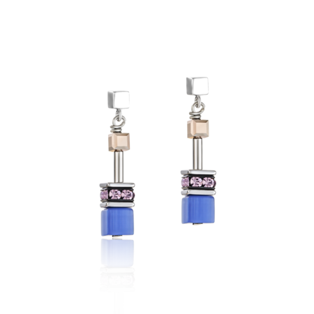 Coeur de Lion Oorbellen 2839/ /0740 Blue-Brown-Lilac