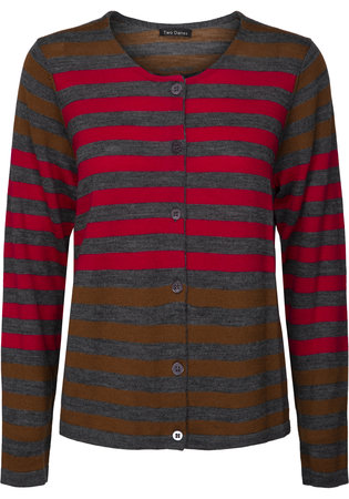 Two Danes kort vest model Mucca Cardigan fuchsia