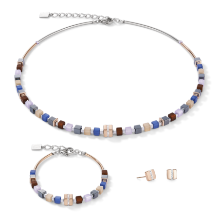 Coeur de Lion Armband 5009/ /0740 Blue-Brown-Lilac