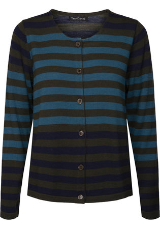 Two Danes kort vest model Mucca Cardigan groen