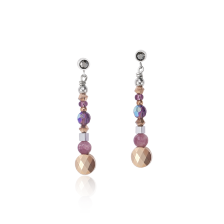 Coeur de Lion Oorbellen 5035/ /0824 Amethyst