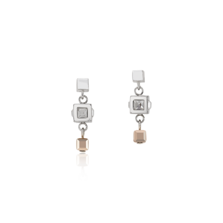Coeur de Lion Oorbellen 5037/ /1723 Silver-Rose gold