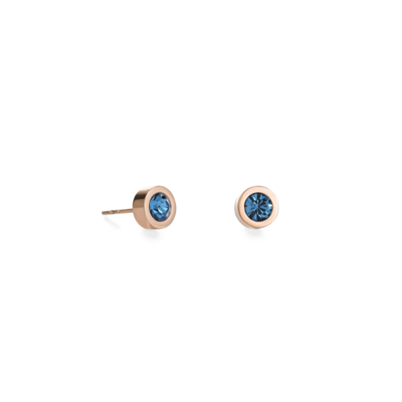 Coeur de Lion Oorbellen 0228/ /0628 Petrol-Rose gold