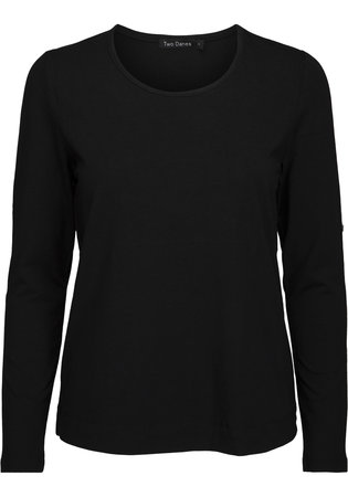 Two Danes Betty shirt lange mouw zwart