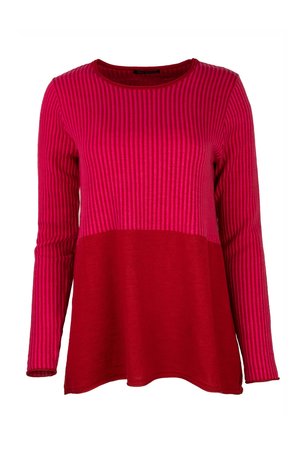 Two Danes trui model Anine sweater fuchsia/rood