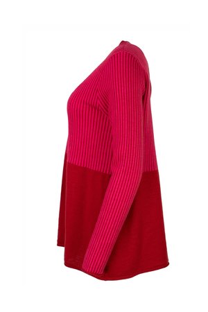Two Danes trui model Anine sweater fuchsia/rood