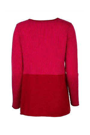 Two Danes trui model Anine sweater fuchsia/rood