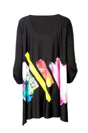 Ralston tuniek Mia zwart met print multicolor