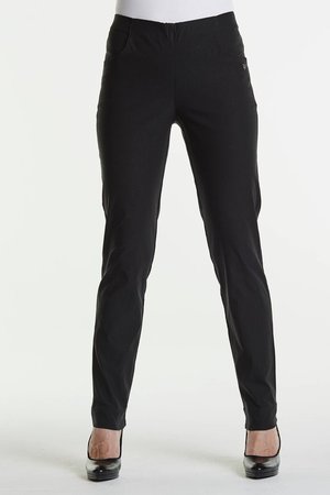 Laurie broek, model Kelly regular viscose zwart 20103-99970