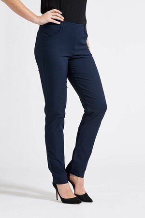 Laurie broek, model Kelly regular viscose blauw 29714-49970