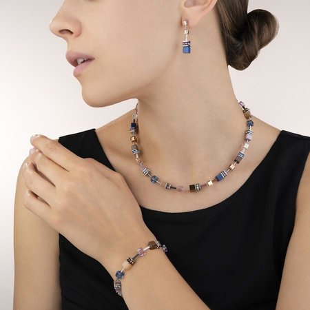 Coeur de Lion Ketting 2839/ /0740 Blue-Brown-Lilac