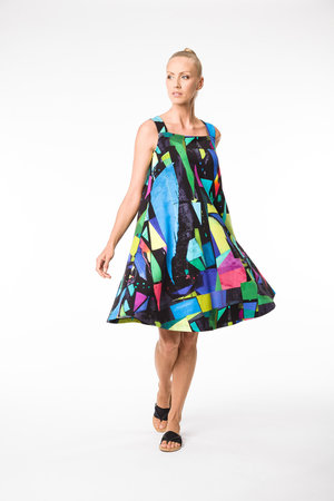 Aïno kleding, Jurk Hauska blok print