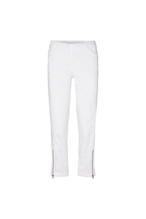 Laurie broek, model Piper Regular Cropped basis katoen wit 22465-10100