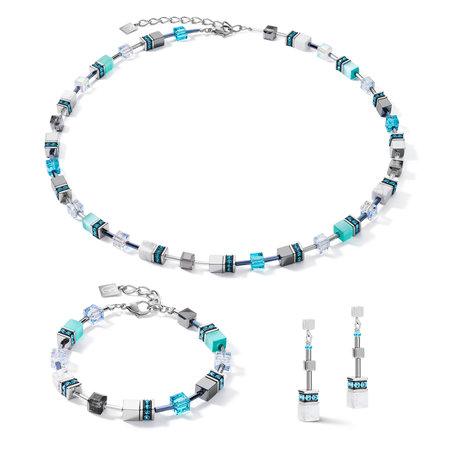 Coeur de Lion Ketting 5011/ /2014 Aqua-White
