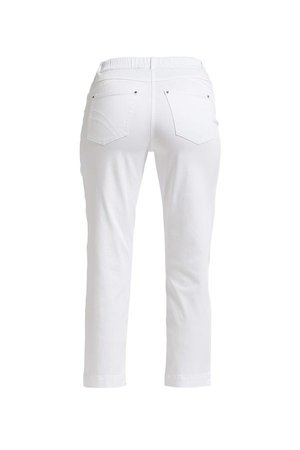 Laurie broek, model Hannah Regular Cropped basis tencel wit 28362-10122