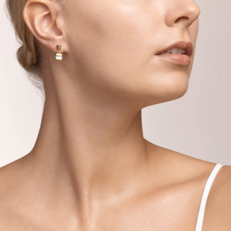 Coeur de Lion Oorbellen 5023/ /1816 Crystal-Gold
