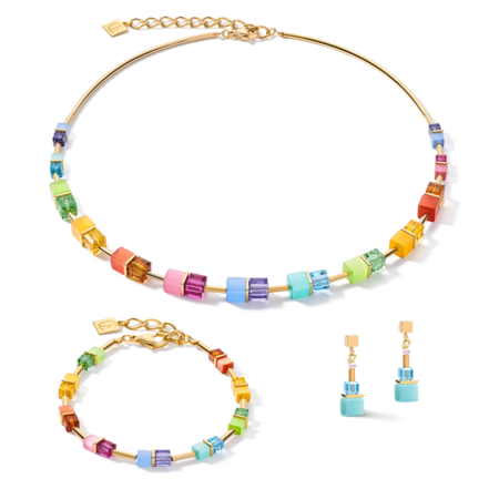 Coeur de Lion Ketting 5020/ /1535 Multicolour Rainbow-Gold
