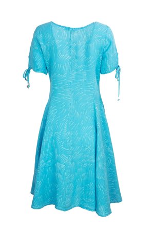 Blueberry kleding, jurk 9572 minnow print turquoise