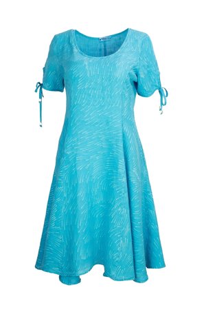 Blueberry kleding, jurk 9572 minnow print turquoise