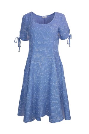 Blueberry kleding, jurk 9572 minnow print lichtblauw