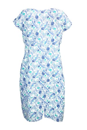 Blueberry kleding, jurk 9312 splash print lichtblauw