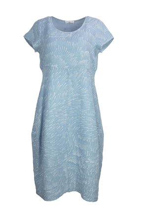 Blueberry kleding, jurk 9312 minnow print lichtblauw