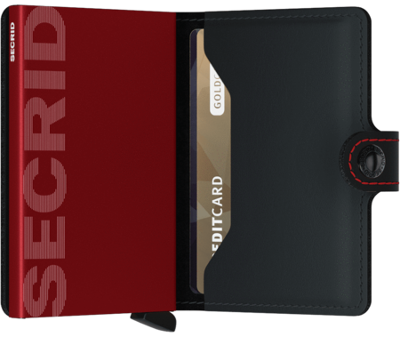 Secrid Miniwallet M Matte Black & Red portemonnee
