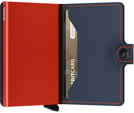 Secrid Miniwallet M Matte Nightblue & Orange portemonnee