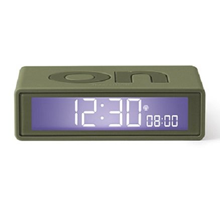 LEXON Flip Travel Clock legergroen LR151K9