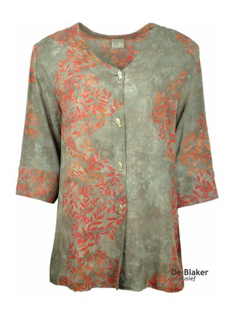 Unikat Artwear kleding blouse oranje