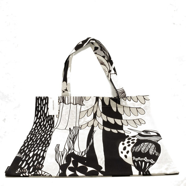 Marimekko Tasche schwarz und weiß