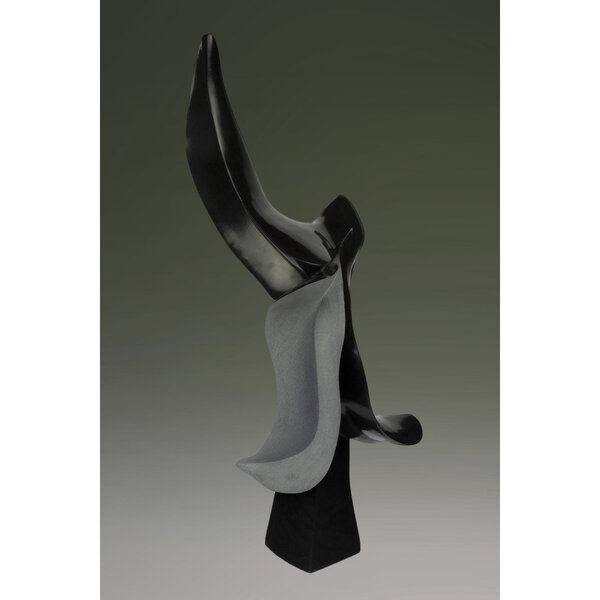 Stenen tuinbeeld Bloem 104 cm, zwart Stenen tuinbeeld Bloem 104 cm, zwart