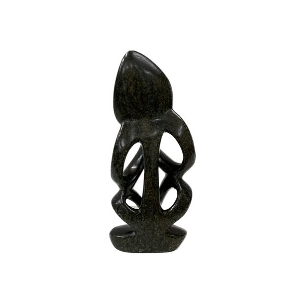 Stone sculpture thinker sitting 22 cm black Stone sculpture thinker sitting 22 cm black