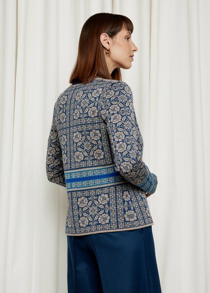 Oleana cardigan 804 BW beige/blue Oleana cardigan 804 BW beige/blue