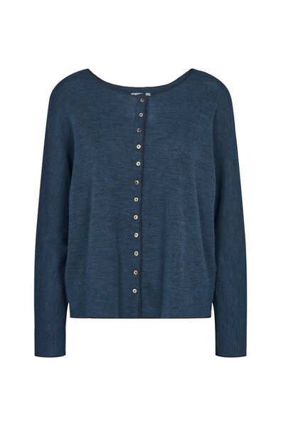 Jalfe 11269-535 vest melange blauw 