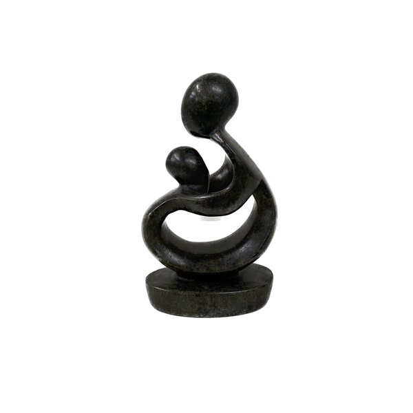 Statue mère et enfant vert foncé 11 cm 2
