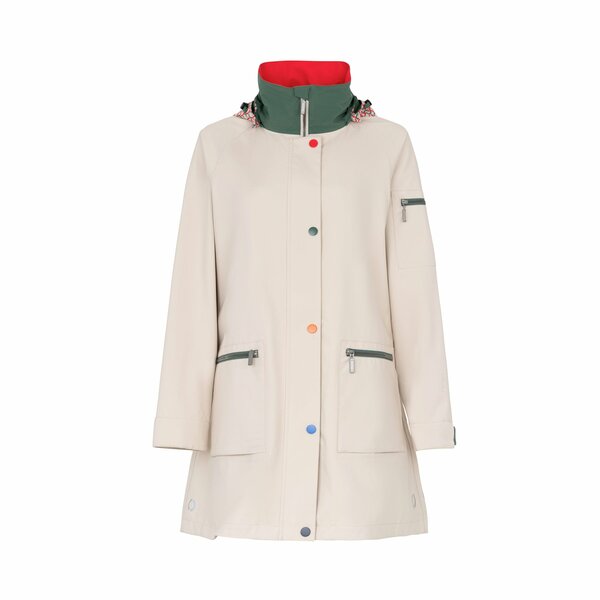 Regn jacket Freya white, waterproof 