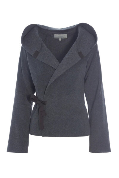 Henriette Steffensen Kopenhagen Strickjacke Wrap 1009-905 Grau  Henriette Steffensen Kopenhagen Strickjacke Wrap 1009-905 Grau