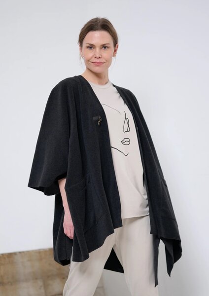 Henriette Steffensen Copenhagen Omslagdoek 4120-914 Soft Black Henriette Steffensen Copenhagen Omslagdoek 4120-914 Soft Black