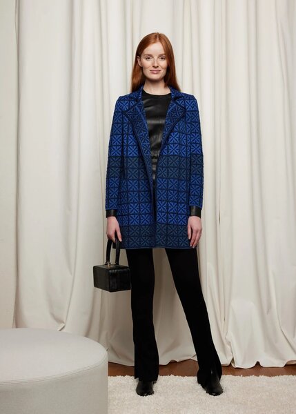 Oleana Long Cardigan 338 W dark blue Oleana Long Cardigan 338 W dark blue