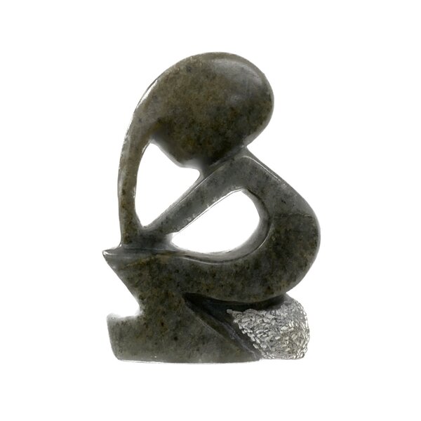 Stone sculpture thinker 7.5 cm brown STA-2 Stone sculpture thinker 7.5 cm brown STA-2