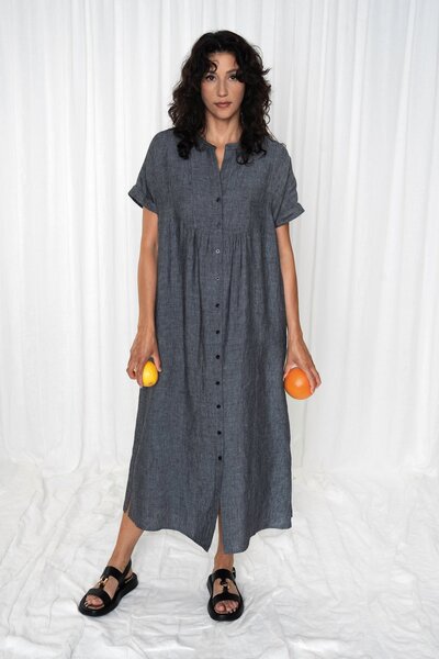 GR Nature kleding, jurk Isita-1 230 Donker grijs