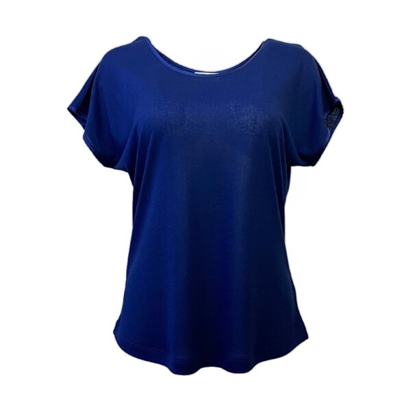 Kokon Zwo Kleidung Shirt Cinda Seide Viskose dunkelblau 379